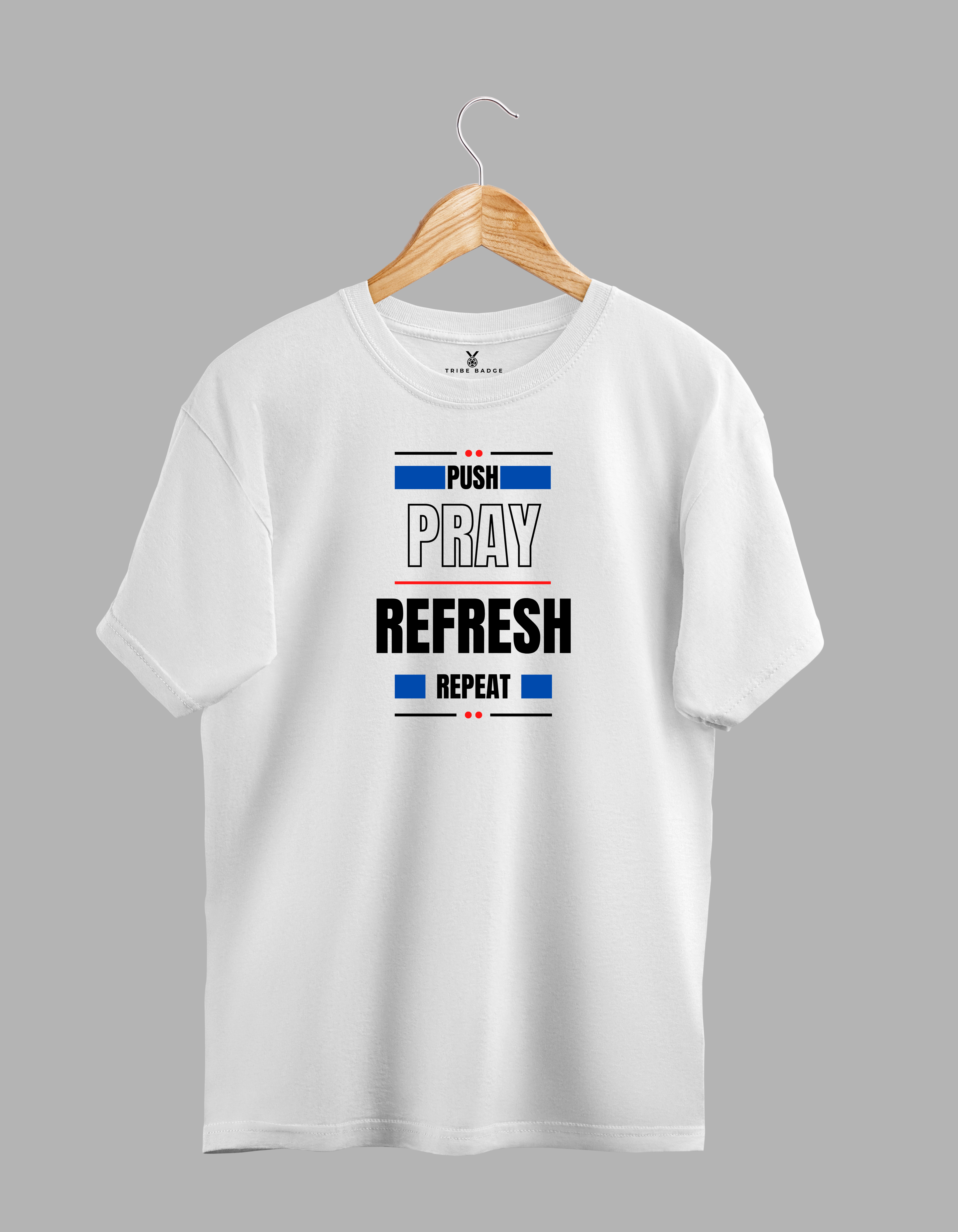 "Push Pray Refresh Repeat" T-Shirt – The Developer's Deployment Ritual