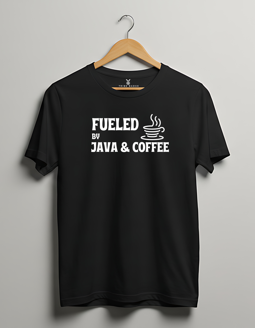 "Fueled by Java and Coffee" T-Shirt – Double the Caffeine, Double the Code