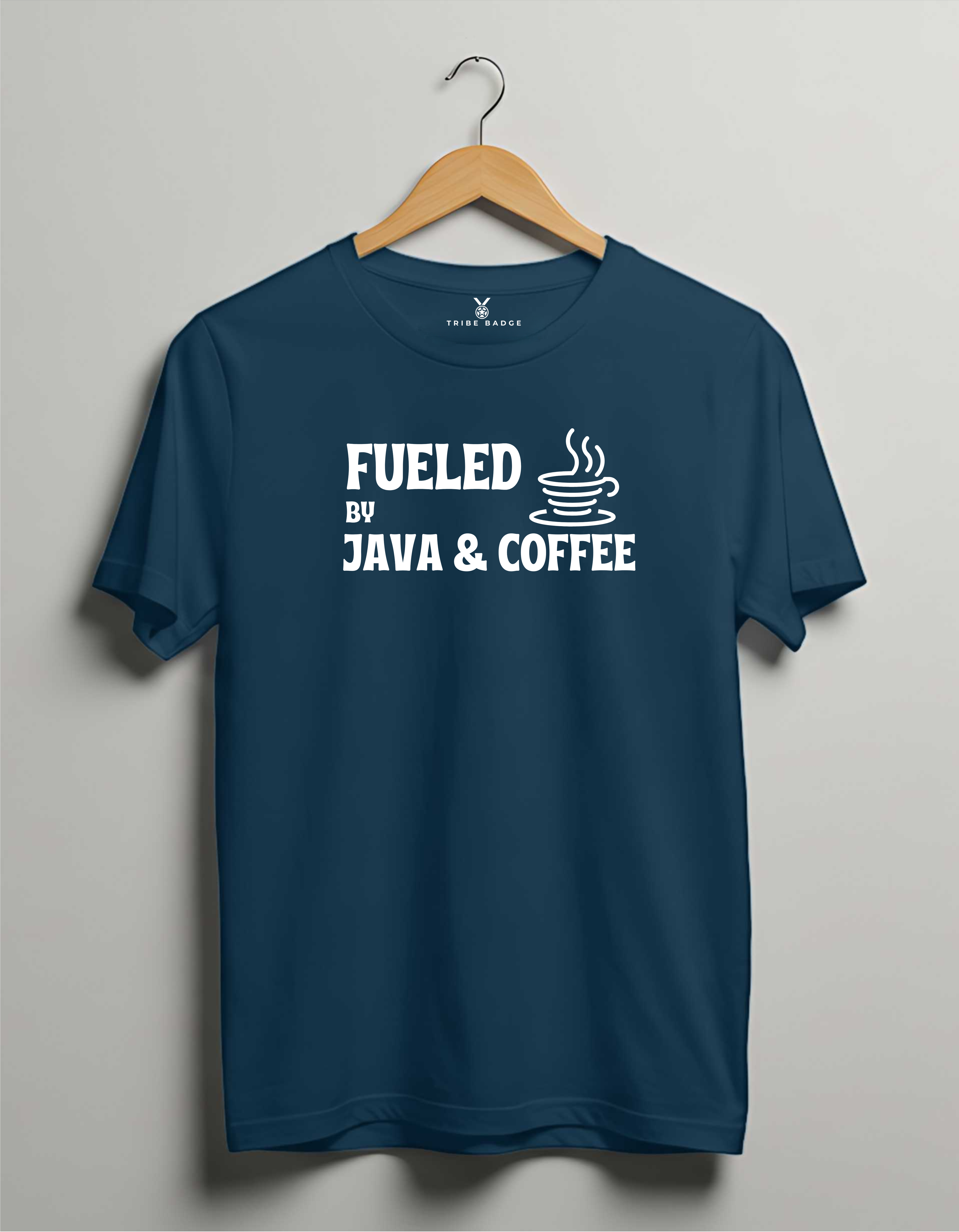 "Fueled by Java and Coffee" T-Shirt – Double the Caffeine, Double the Code
