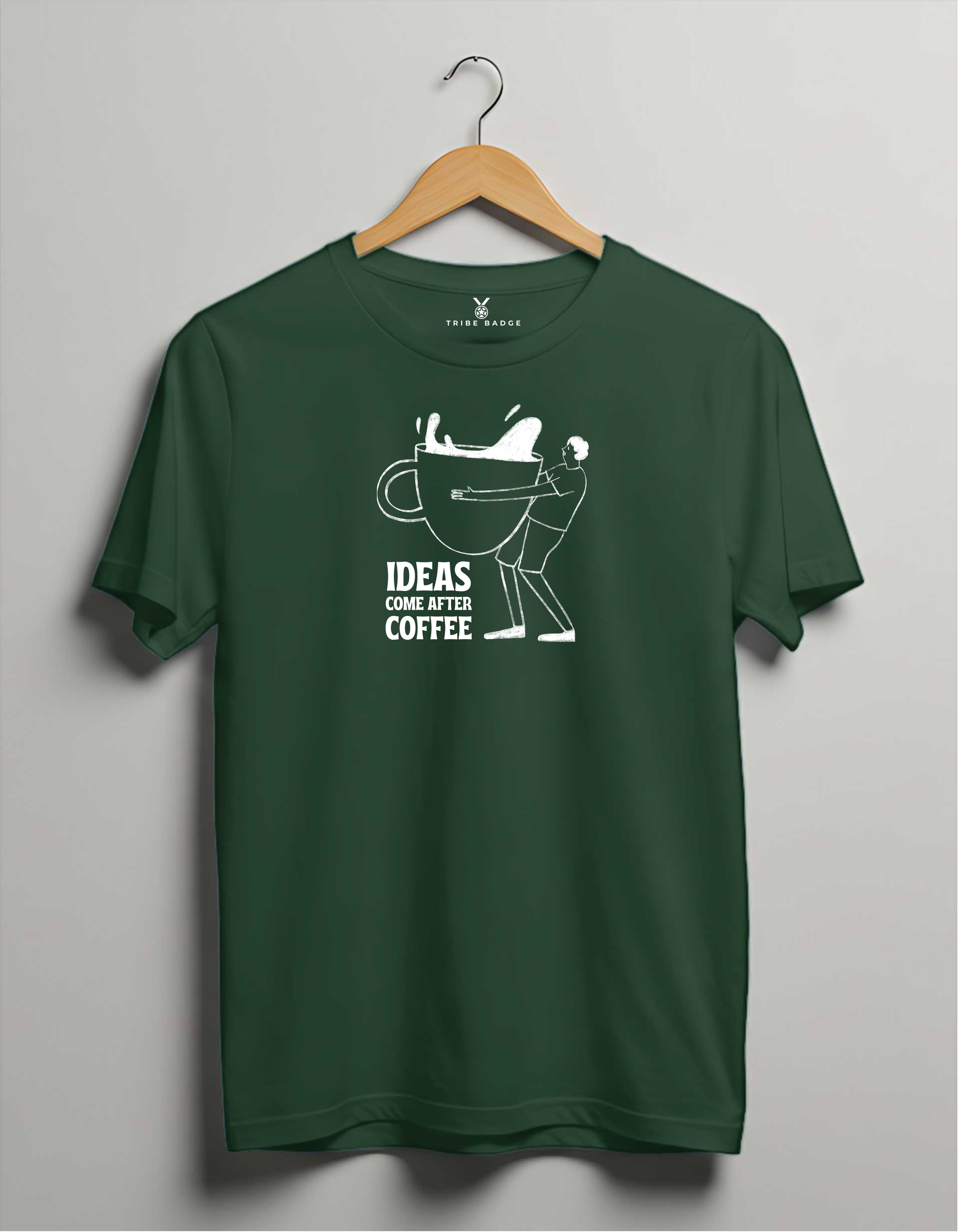"Ideas Come After Coffee" T-Shirt – Fueling Creativity, One Cup at a Time