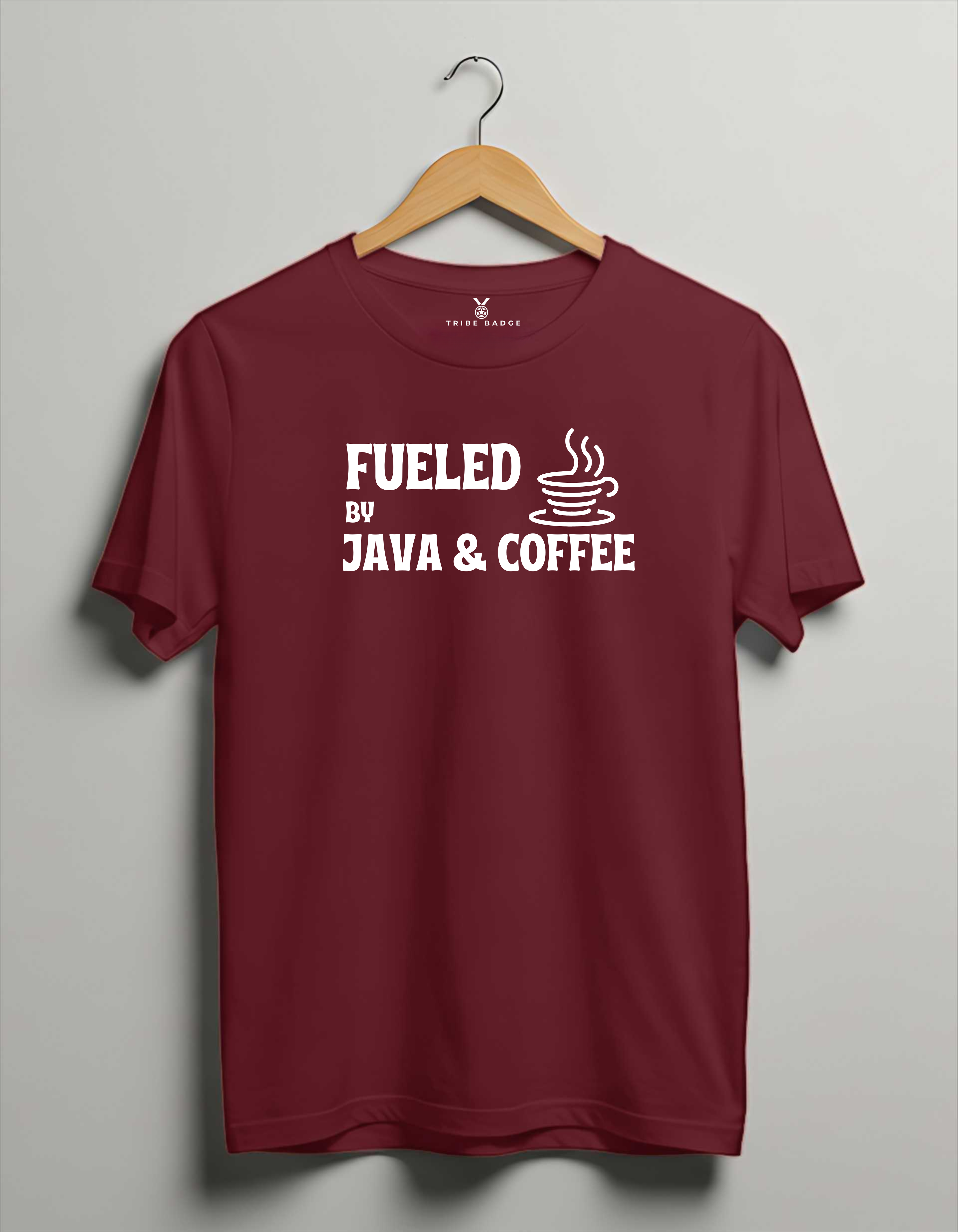 "Fueled by Java and Coffee" T-Shirt – Double the Caffeine, Double the Code