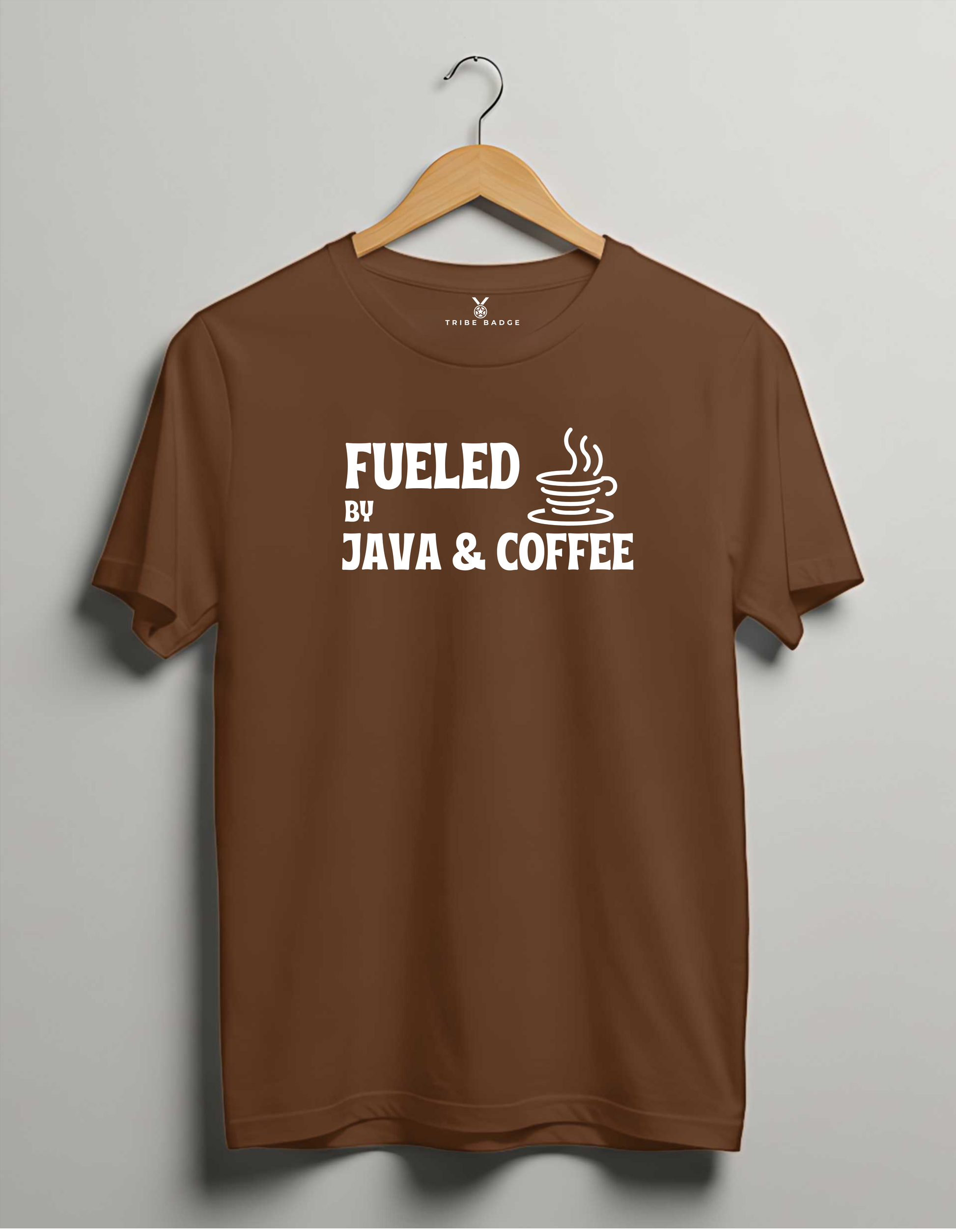 "Fueled by Java and Coffee" T-Shirt – Double the Caffeine, Double the Code